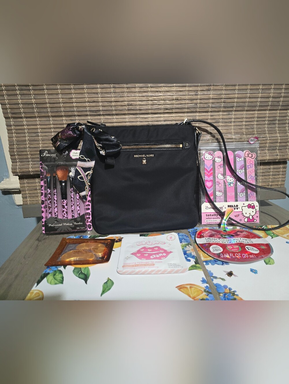 Michael Kors Nylon Crossbody Beauty Bundle